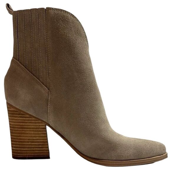 NWT Marc Fisher Women's Ommie Pointed Toe Booties Size 9 Beige Suede - Picture 7 of 11